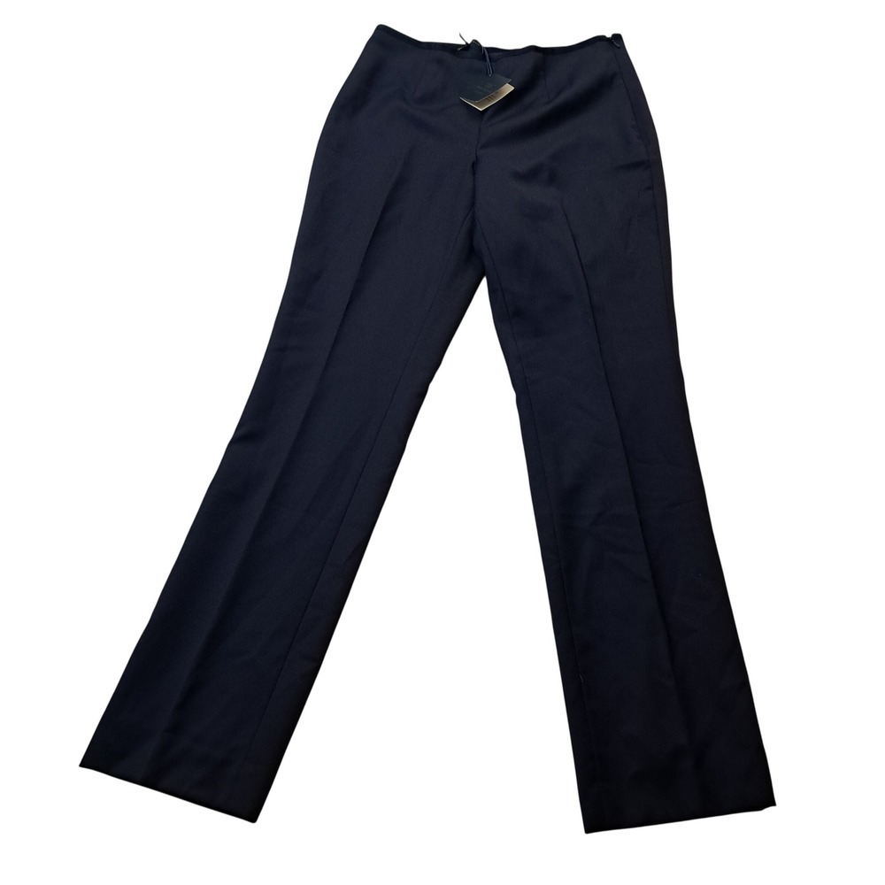 NWT Brooks Brothers 100% Wool Dress Pants Womens 2 Navy Blue Caroline Fit Work